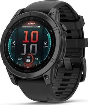 Garmin Fenix E Slate Grey Case with Silicone Band Black
